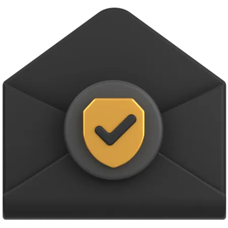 Mail Shield  3D Icon