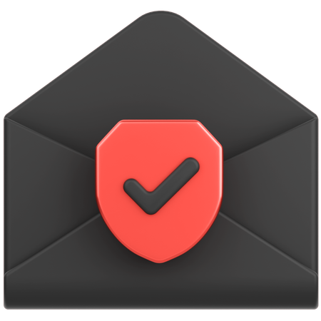 Mail Shield  3D Icon