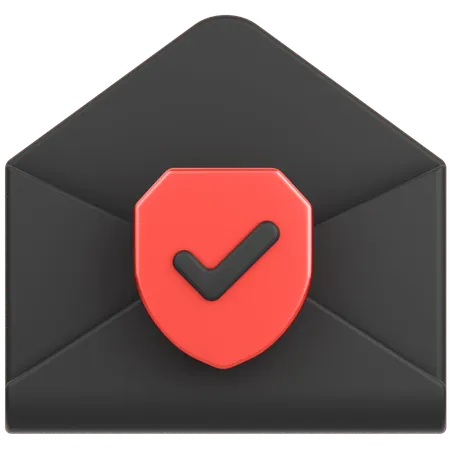 Mail Shield  3D Icon