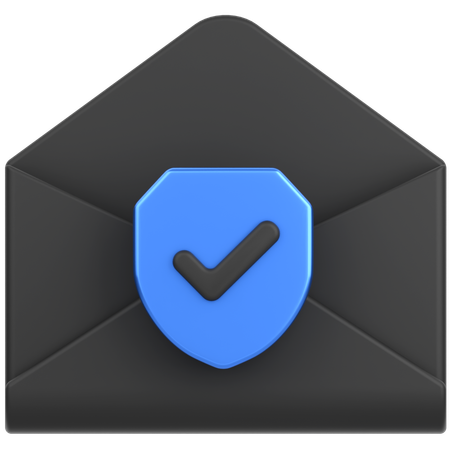 Mail Shield  3D Icon