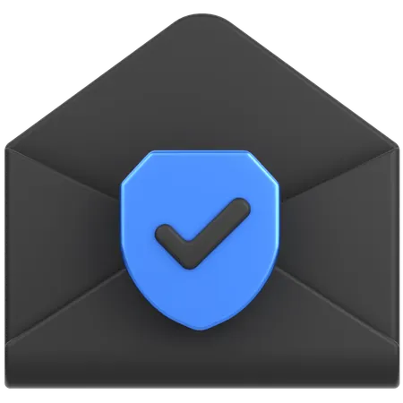 Mail Shield  3D Icon