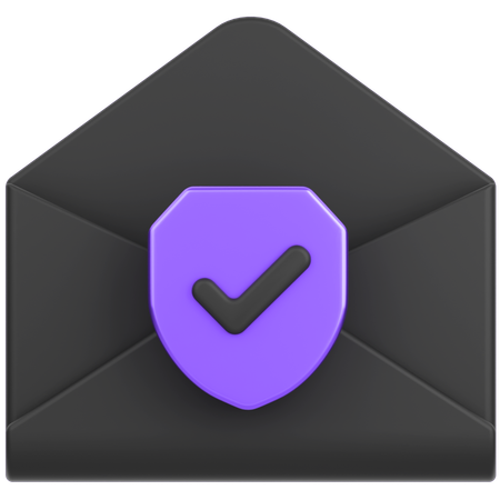 Mail Shield  3D Icon
