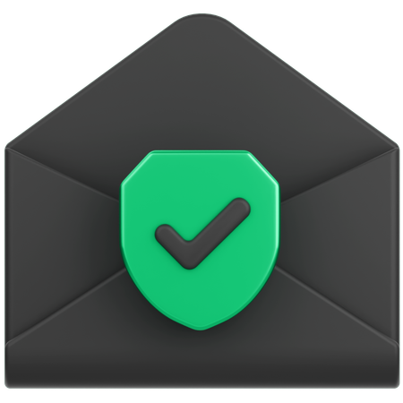 Mail Shield  3D Icon