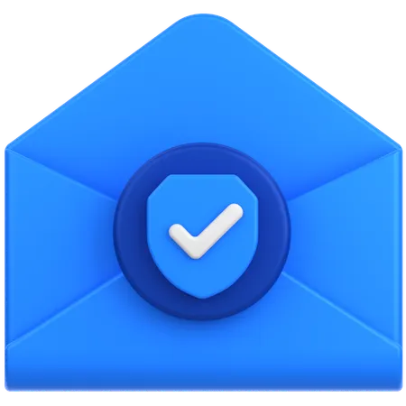 Mail Shield  3D Icon