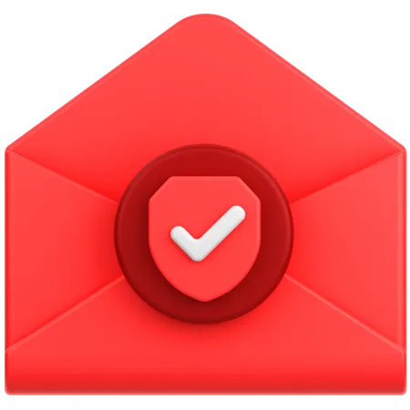 Mail Shield  3D Icon