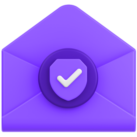 Mail Shield  3D Icon