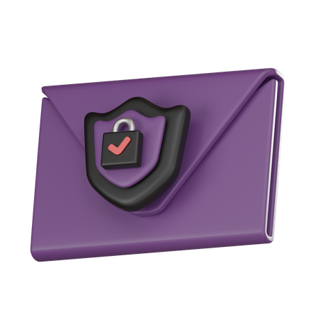 Mail Shield  3D Icon