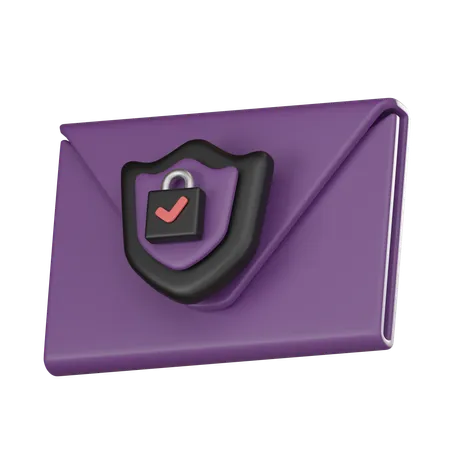 Mail Shield  3D Icon