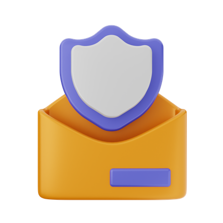 Mail Shield  3D Icon