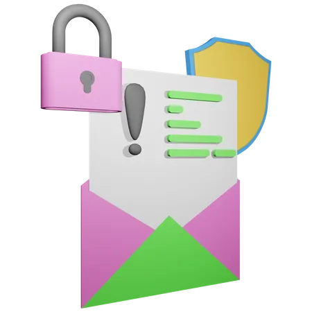 Mail-Sicherheit  3D Icon