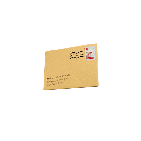 Mail Stamp  3D Illustration