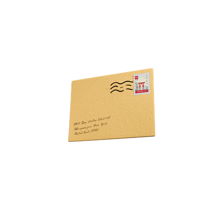 Mail Stamp 3D Illustration