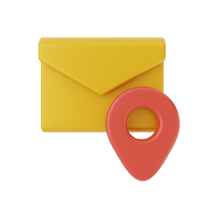 Mail-Standort  3D Icon