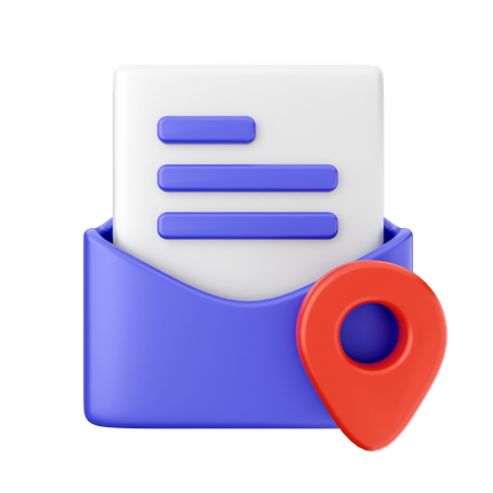 Mail-Standort  3D Icon