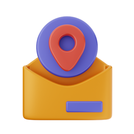 Mail-Standort  3D Icon