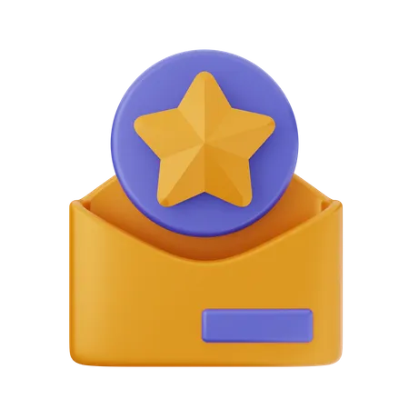 Mail Star  3D Icon