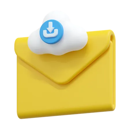 Téléchargement de courrier  3D Icon