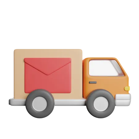 Mail Truck Postal 3D Icon