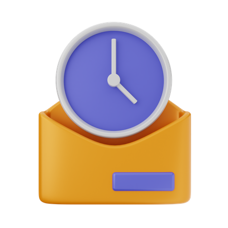 Mail-Uhr  3D Icon