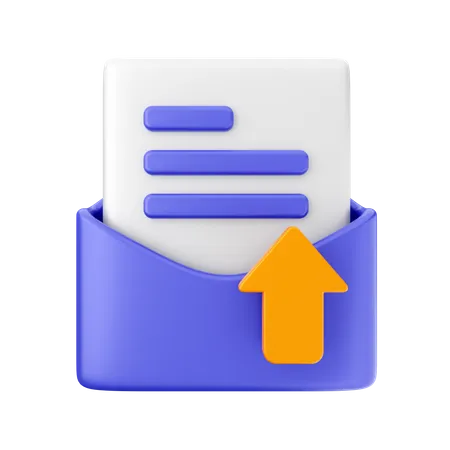 Mail Upload  3D Icon