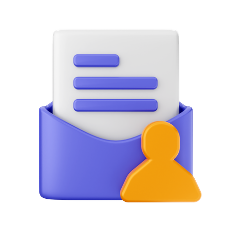 Mail User  3D Icon