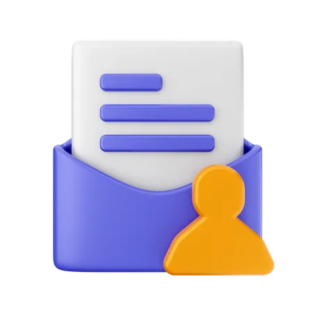 Mail User  3D Icon