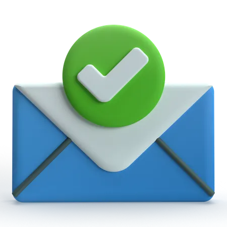 Courrier vérifié  3D Icon