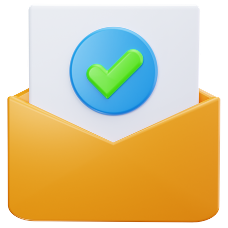 Mail Verified  3D Icon