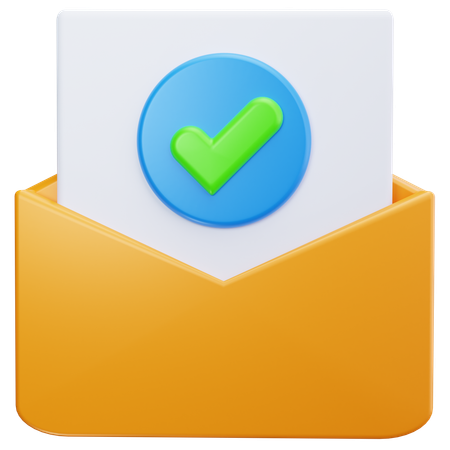 Mail Verified  3D Icon