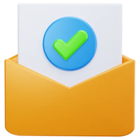 Mail Verified  3D Icon