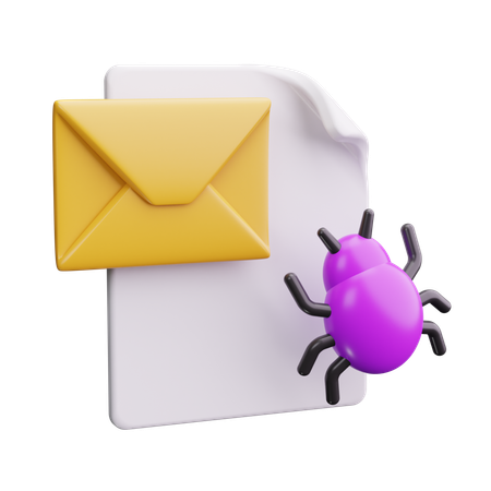 Mail Virus  3D Icon