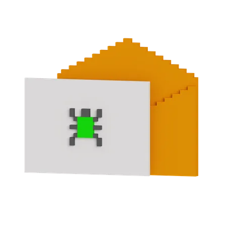 Mail Virus  3D Icon