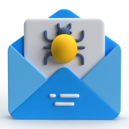 Mail Virus  3D Icon