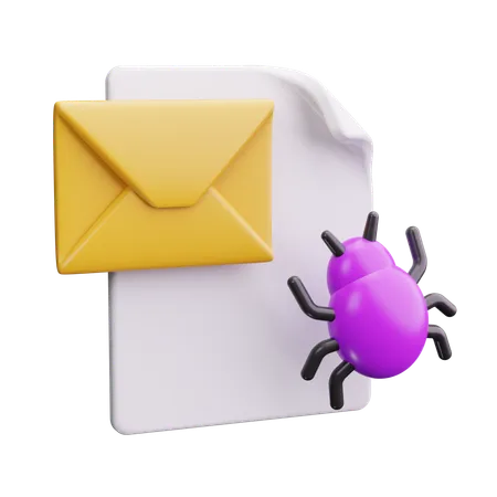 Mail Virus  3D Icon