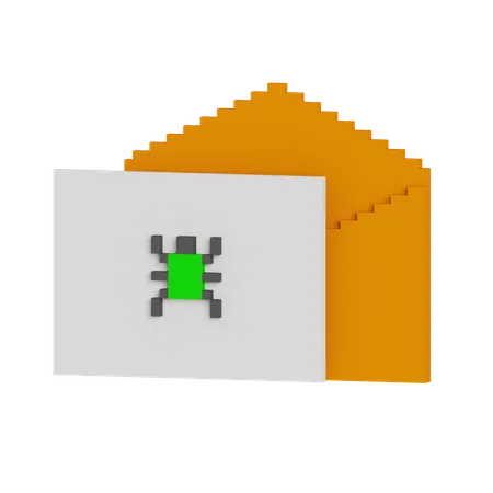 Mail Virus 3D Icon