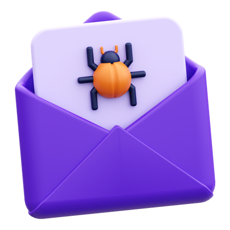 Mail Virus  3D Icon
