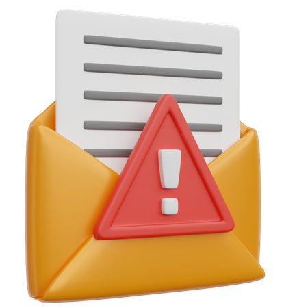 Mail Warning  3D Icon