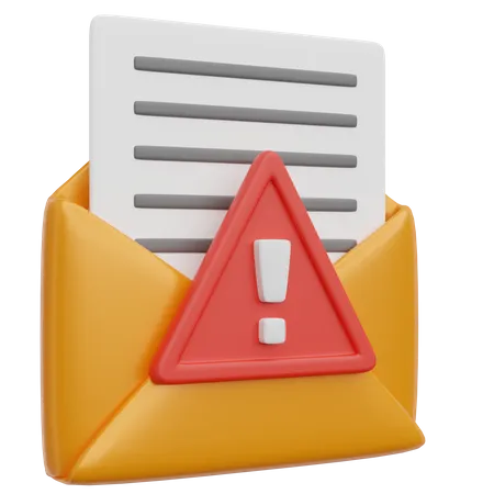 Mail Warning  3D Icon