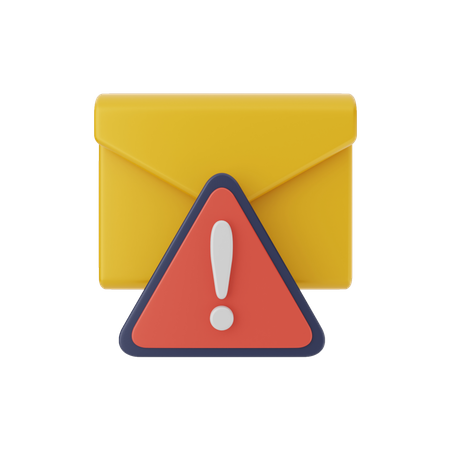 Mail Warning  3D Icon