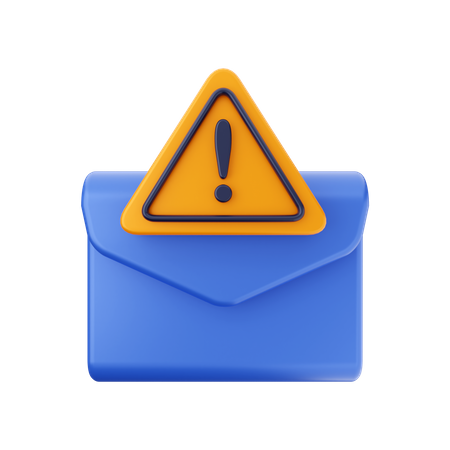 Mail Warning  3D Illustration