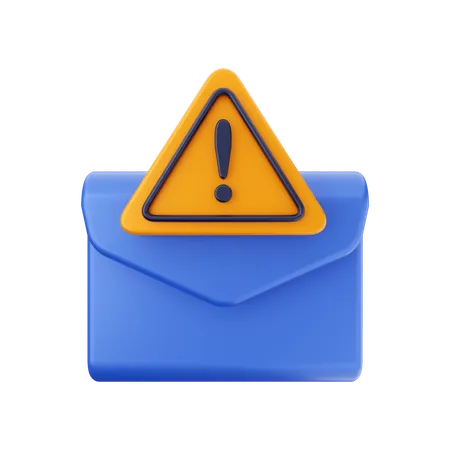 Mail Warning  3D Illustration