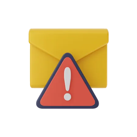 Mail Warning  3D Illustration