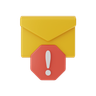 mail warning emoji 3d