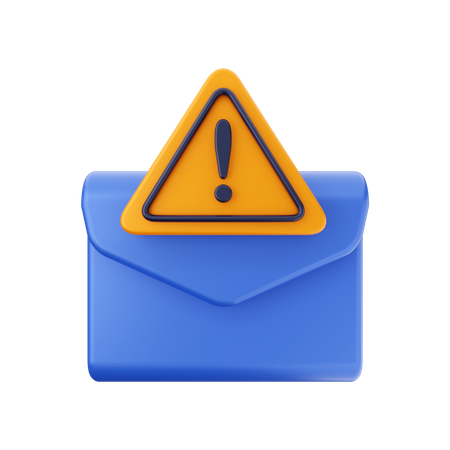 Mail Warning 3D Illustration