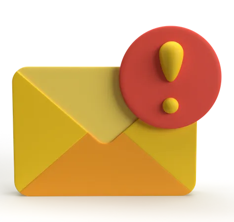 Mail Warning  3D Icon