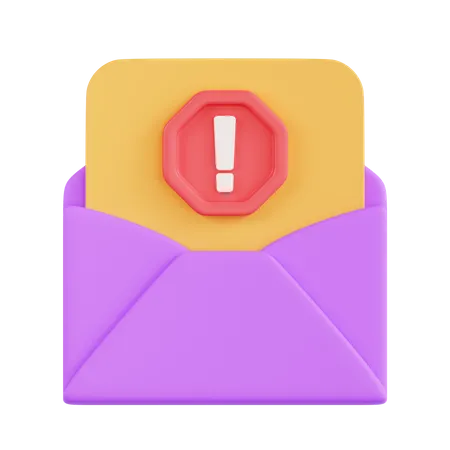 E-Mail-Warnung  3D Icon