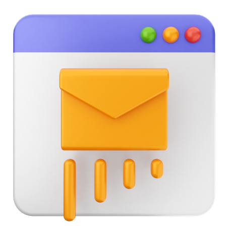 メールウェブサイト  3D Icon