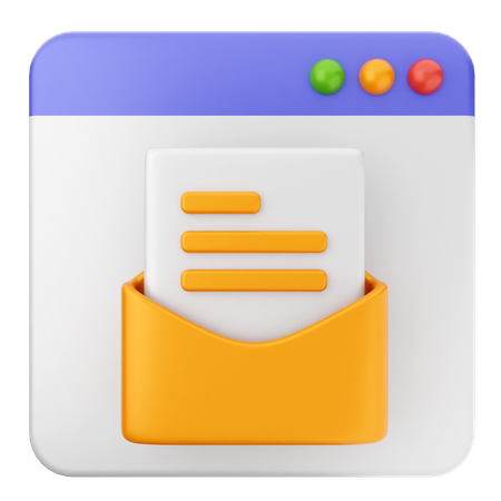 メールウェブサイト  3D Icon