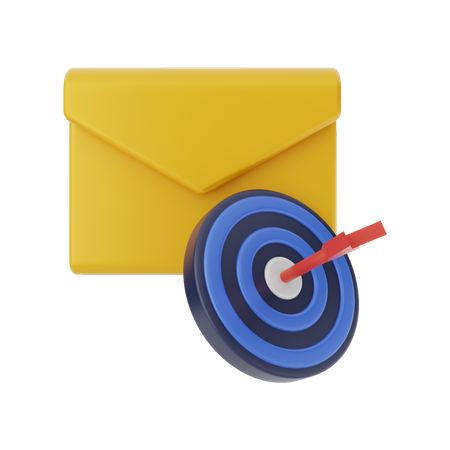 Mail With Target  3D Illustration