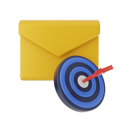 Mail With Target 3D Illustration